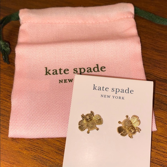 kate spade Jewelry - Kate Spade Gold Tone Bee Stud Earrings
